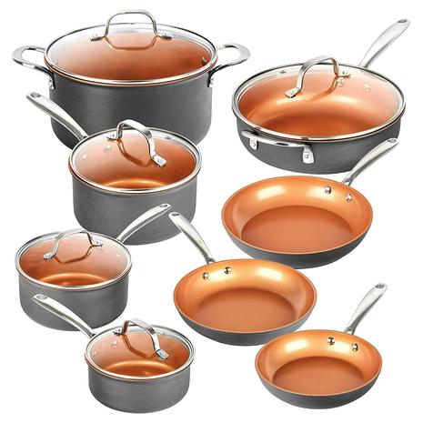 13 Piece Gotham Steel Pro Nonstick Pots and Pans Set