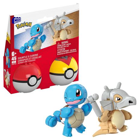 Mega Pokémon Building Squirtle & Cubone Toys w/ Poké Ball Set