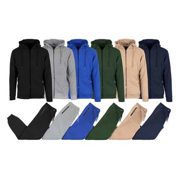 Fleece-Lined Full Zip Hoodie & Jogger Sets