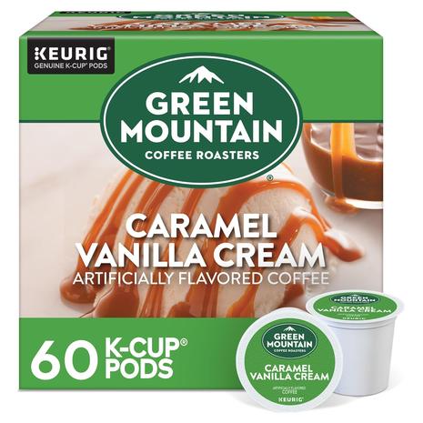 60 Green Mountain Caramel Vanilla Cream K-Cup Coffee Pods