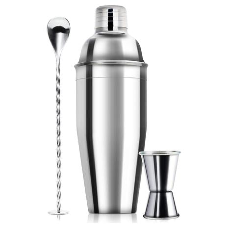 24oz Cocktail Stainless Steel Shaker Bar Set