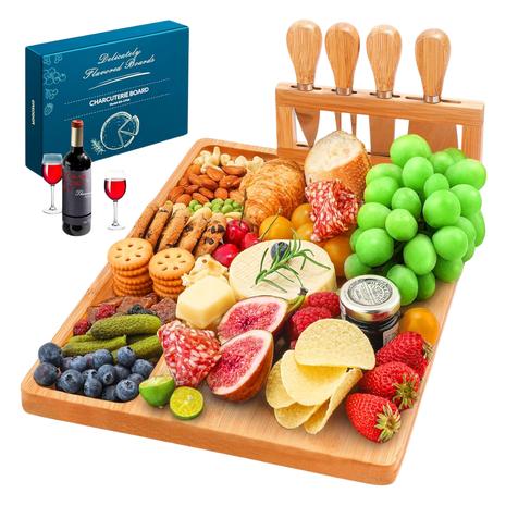 Extra Large Charcuterie Board With Magnetic Knife Holder