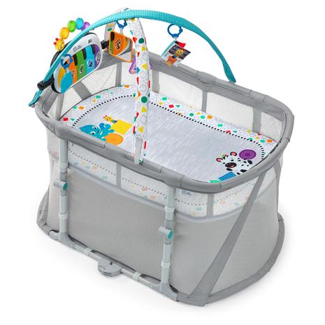 Baby Einstein Kick & Snooze 3-In-1 Foldable Playard, Bassinet & Musical Play Gym