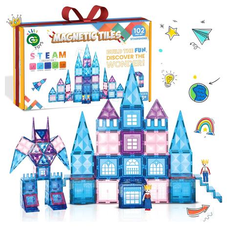 102-Piece Magnetic Tiles Set