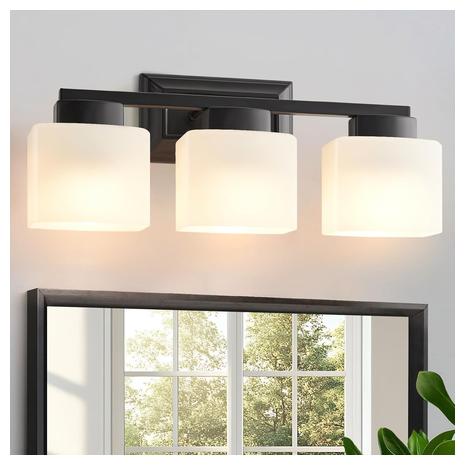 3-Light Bathroom Vanity Light Fixture