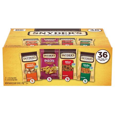 36 Bags Snyder's of Hanover Pretzels (Variety Pack)