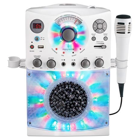 Portable Karaoke Machine With CD Player & LED Disco Lights