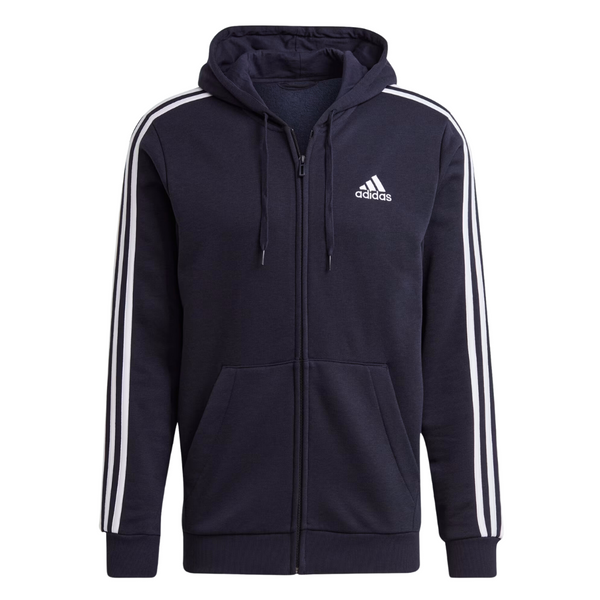 Adidas Men’s 3-Stripes Full-Zip Hoodie