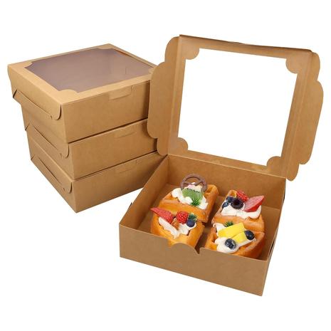 50 Brown Bakery Boxes with Window