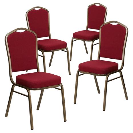 4 Flash Furniture Hercules Stacking Banquet Chairs