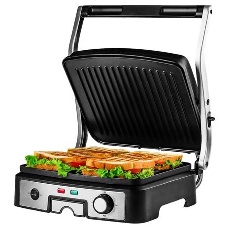 Ovente 1500W Electric Panini Press & Grill