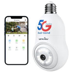 2K Indoor 360° Light Bulb Security Camera