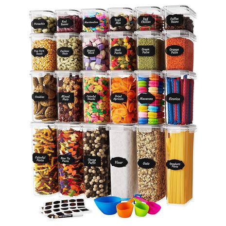 24 Airtight Food Storage Containers