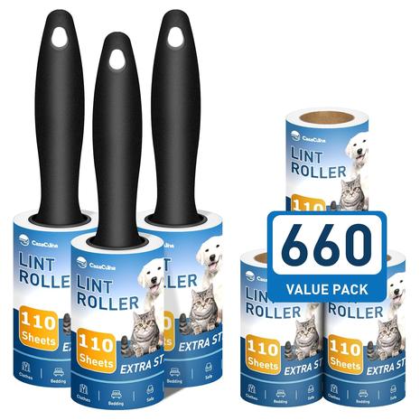 660 Sheets Lint Roller With 3 Handles