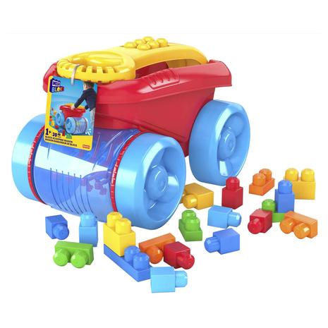 Mega Bloks Block Scooping Wagon Toy With 21 Blocks