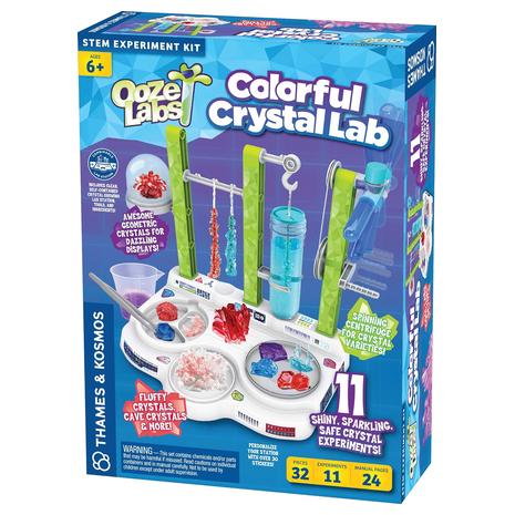 Thames & Kosmos Ooze Labs Colorful Crystal Lab STEM Experiment Kit & Lab Setup