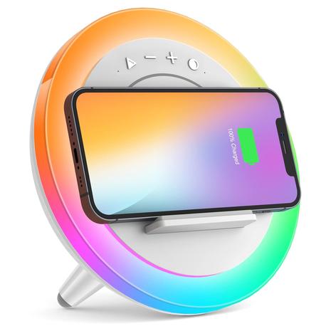 Bluetooth Speaker Night Light w/ Wireless Charging