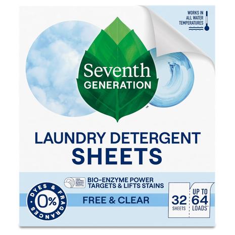 32 Sheets Seventh Generation Laundry Detergent