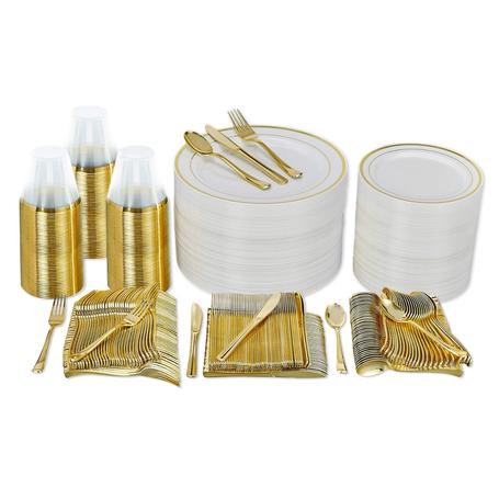 600 Piece Disposable Party Dinnerware Set