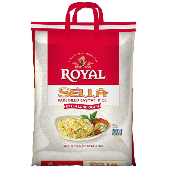 20-Lbs Royal Sella Parboiled Basmati Rice Bag