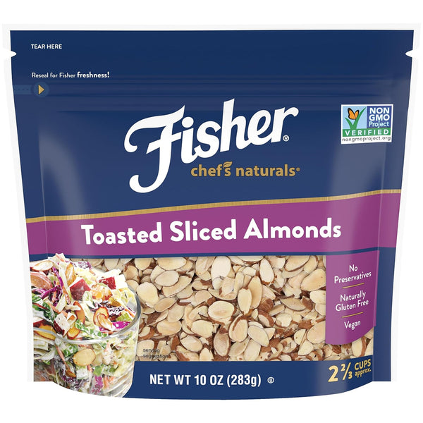 Fisher Chef's Naturals Unsalted Toasted Sliced Almonds