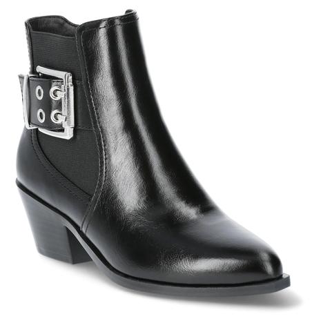 Women’s Faux Leather Moto Buckle Ankle Booties (2 Styles)