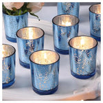 12-Ct Blue Votive Candle Holders