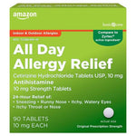 90-Count Amazon Basic Care All Day Allergy Tablets, 10 mg, Antihistamine,