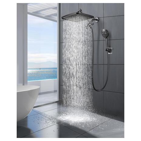 12'' High Pressure Rain Shower Head w/ Extension Arm