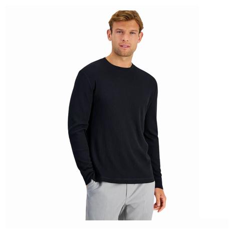 Men's Thermal Long-Sleeve Ribbed Crewneck Sweaters (4 Colors)