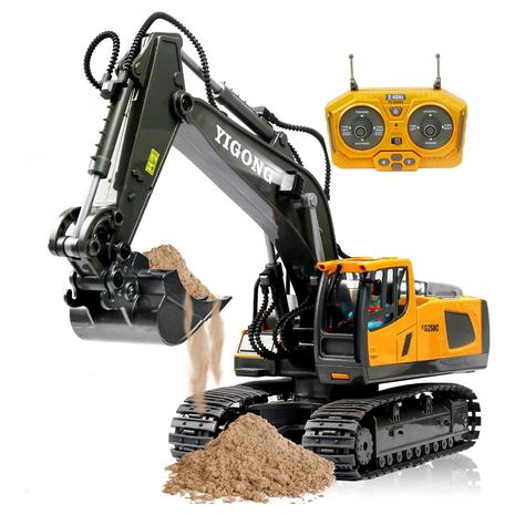 Remote Control Excavator Toy With Lights & Sounds