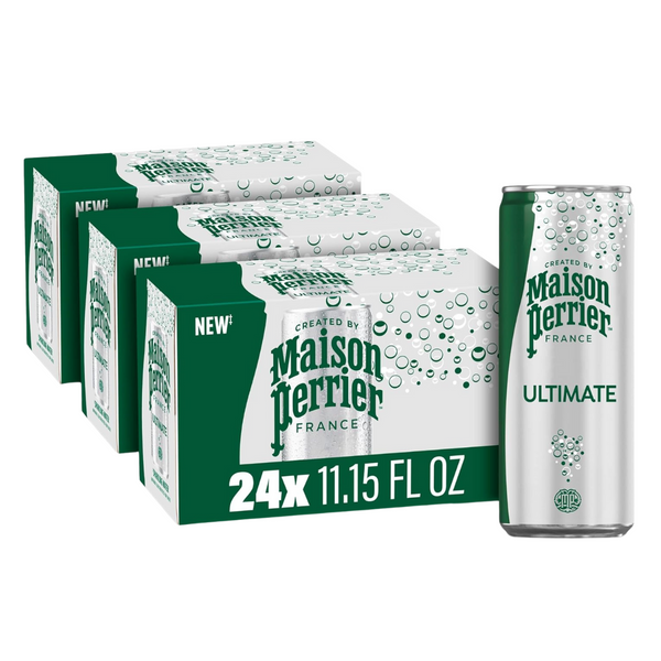 24 Cans Of Perrier Ultimate Or Forever Lime Sparkling Water