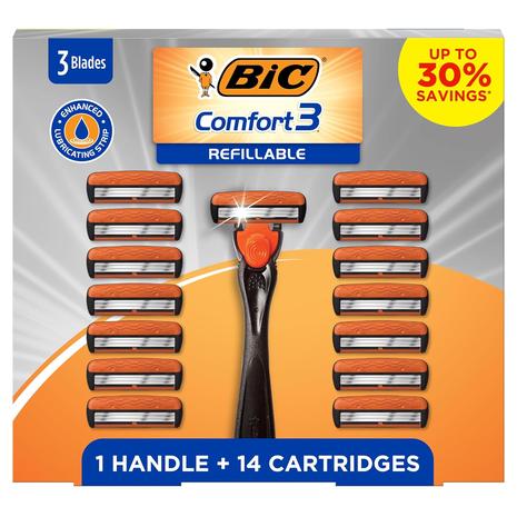 Men's BIC Comfort 3 Refillable Holiday Razor Set