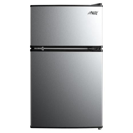 Arctic King 3.2 Cu ft Two Door Mini Fridge with Freezer