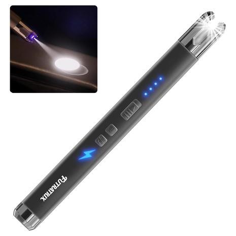 Electronic USB Rechargeable Lighter w/ LED Light & Safety Lock