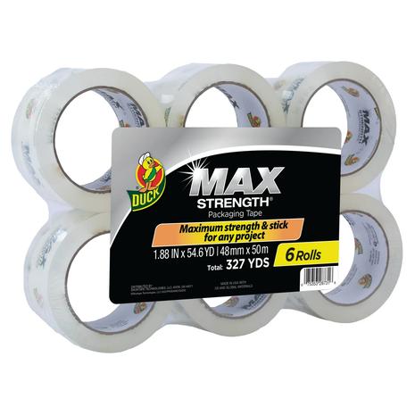 6 Duck Max Strength Clear Packing Tape