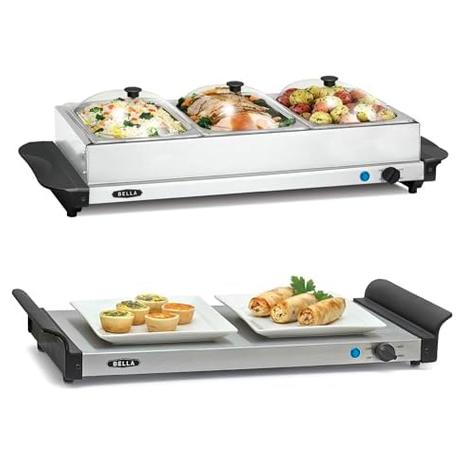 Bella Triple Electric Buffet Server & Food Warmer