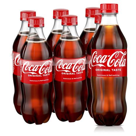 6-Bottles Coca-Cola, Coke Zero, Coke Cherry & Fanta Orange