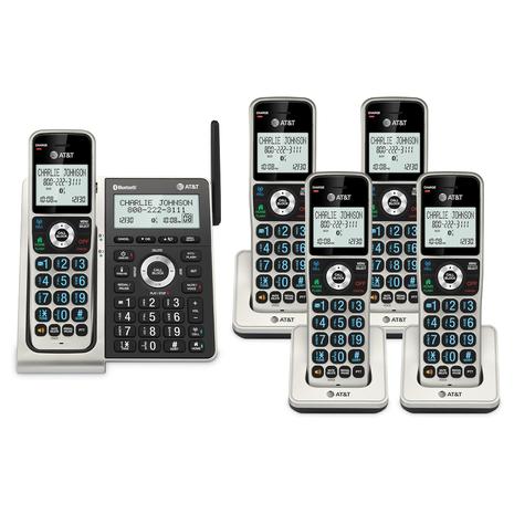 5 AT&T Cordless Home Phones with Bluetooth And Answering System