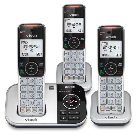 VTech 6.0 Bluetooth 3 Handset Cordless Phone With Answering Machine