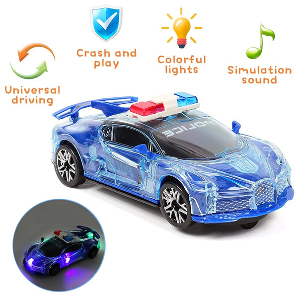 360 Rotation Light-up Police Car Toy