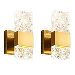 2 Modern Gold Wall Sconces