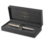 Parker Sonnet Stainless Steel Rollerball Pen With Gold Trim