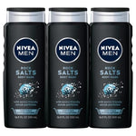 3-Pack 16.9 Fl Oz Nivea Men Deep Clean Rock Salts Body Wash