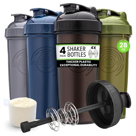 4 Protein Shaker Bottles