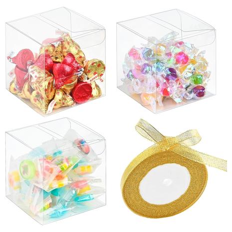 45-Pack Clear Plastic Favor/Gift Boxes