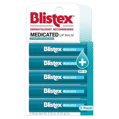 5-Count Blistex Medicated Lip Balm