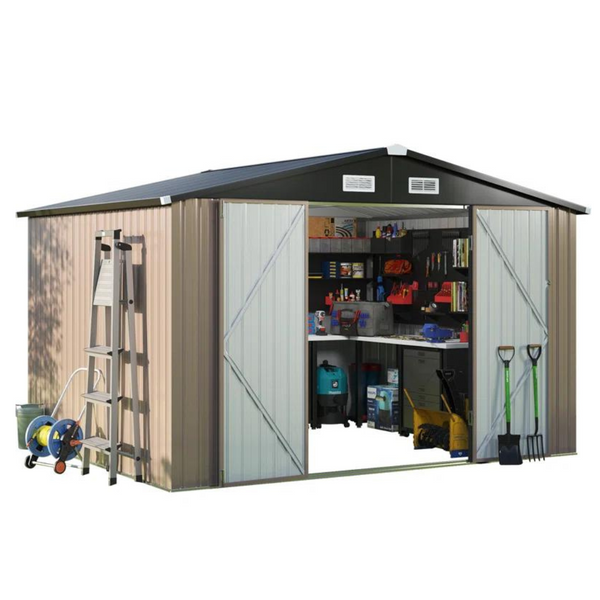 10 ft. W X 8 ft. D Metal Tool Shed