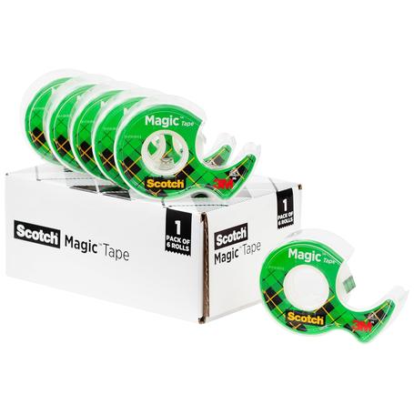 6-Pack Scotch Magic Tape Dispensers