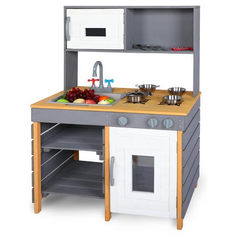 Wooden Mud Outdoor Complete Play Kitchen